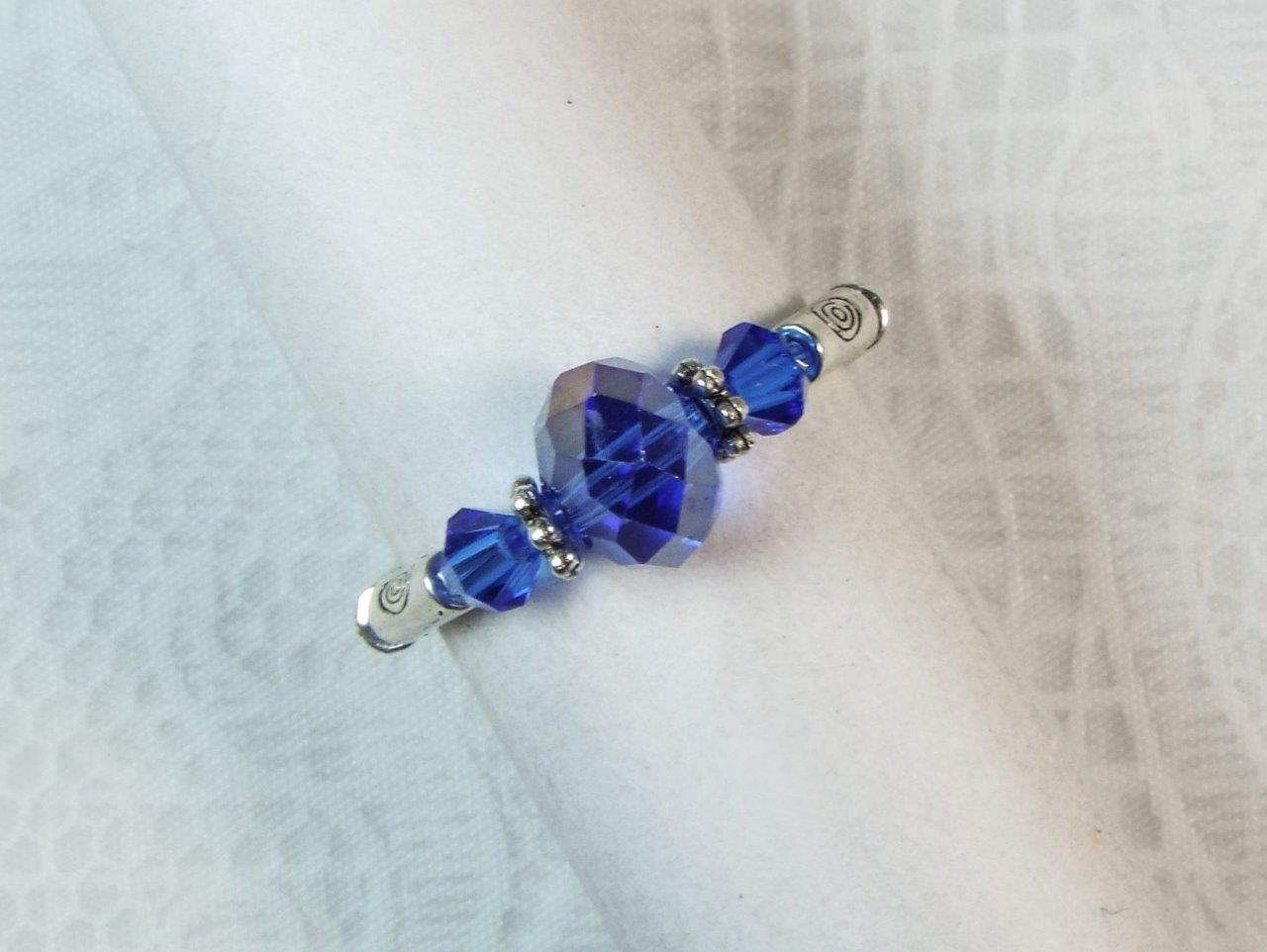 CYNTHIA LYNN "DATE NIGHT" GLASS CRYSTAL SILVER PLATED STRETCH RINGS - 26 COLORS! - Picture 12 of 27