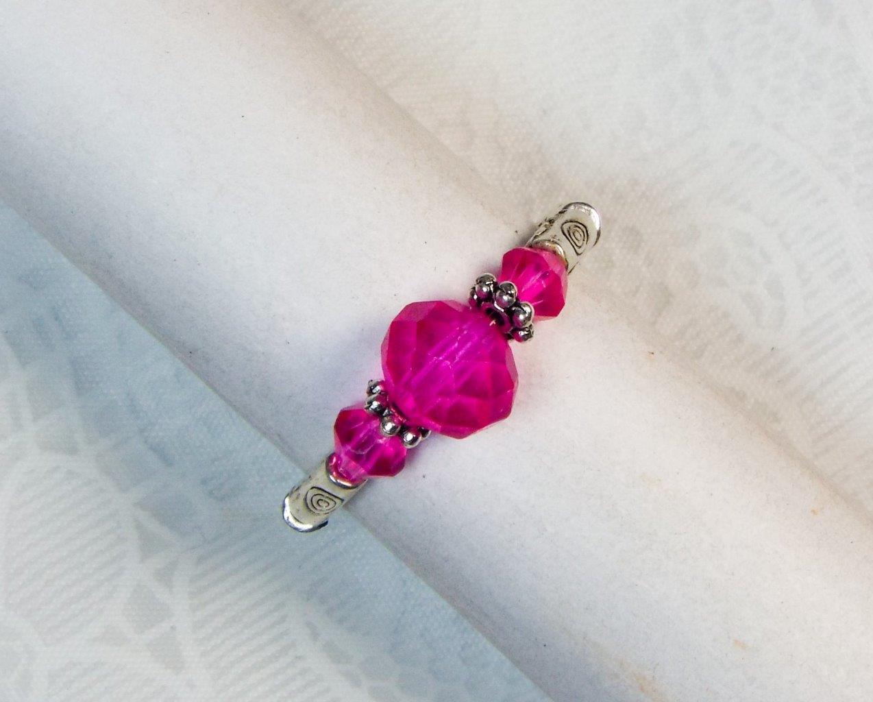 CYNTHIA LYNN "DATE NIGHT" GLASS CRYSTAL SILVER PLATED STRETCH RINGS - 26 COLORS! - Picture 6 of 27