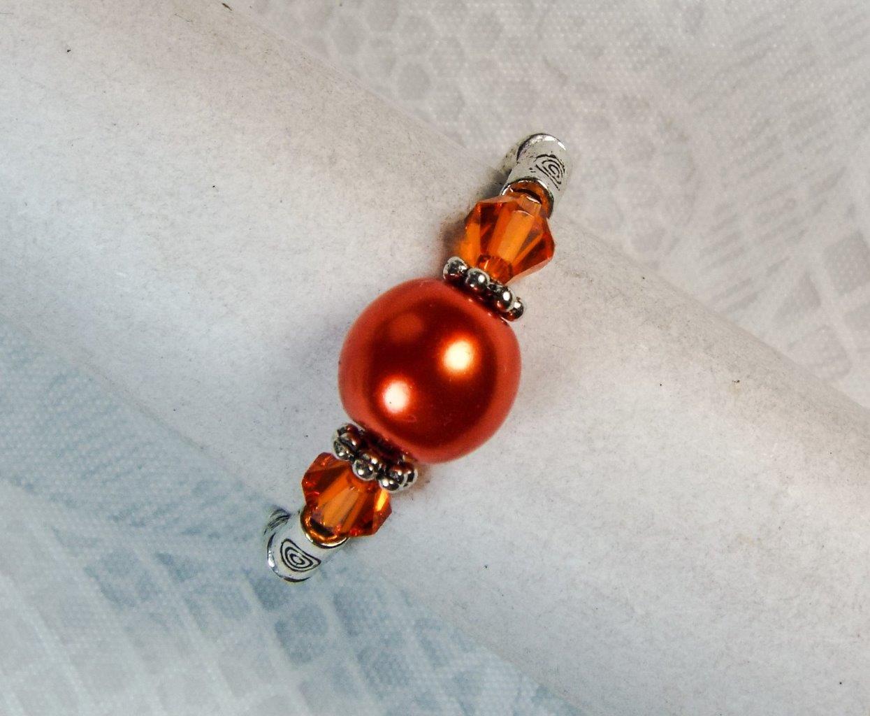 "ANILLOS ELÁSTICOS DE PLATA Y CRISTAL DE PERLAS DE VIDRIO ""VESTIDOS"" CYNTHIA LYNN ¡34 COLORES!¡! - Imagen 24 de 35