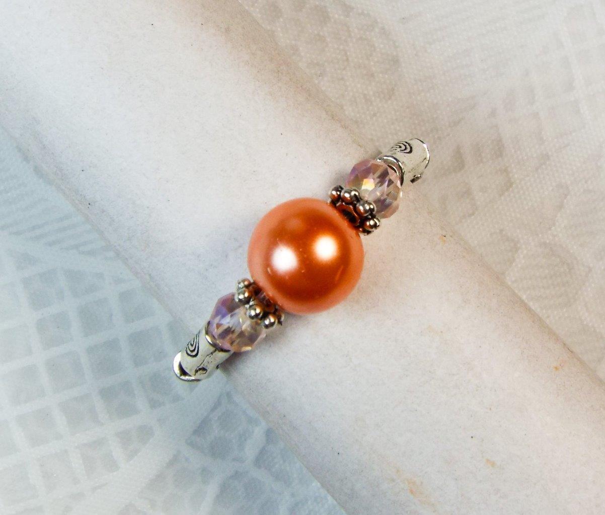 "ANILLOS ELÁSTICOS DE PLATA Y CRISTAL DE PERLAS DE VIDRIO ""VESTIDOS"" CYNTHIA LYNN ¡34 COLORES!¡! - Imagen 25 de 35