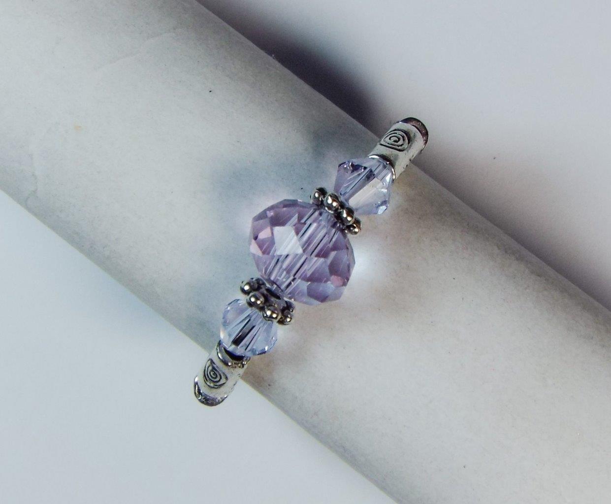 CYNTHIA LYNN "DATE NIGHT" GLASS CRYSTAL SILVER PLATED STRETCH RINGS - 26 COLORS! - Picture 27 of 27