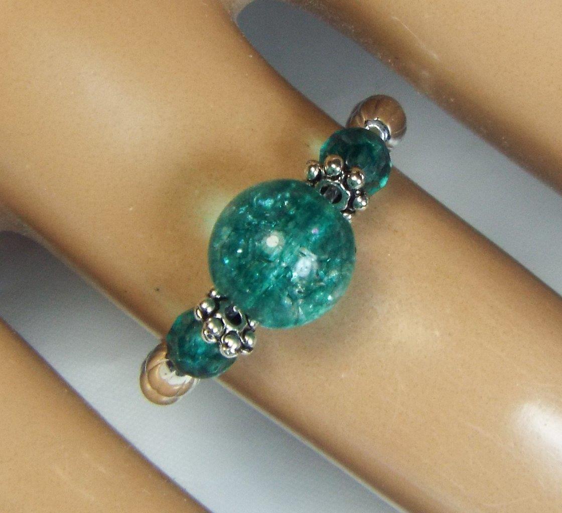 ANELLI STRETCH CYNTHIA LYNN ""GEMME TORMALI"" TORMALINA IN QUARZO ARGENTO STERLING - Foto 2 di 7