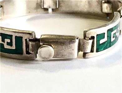 Vtg. Sterling Silver Link Bracelet Marked TC-135 Mexico 925