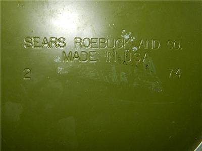 Vintage Sears / Coleman 72325 Two Mantle Avocado Green