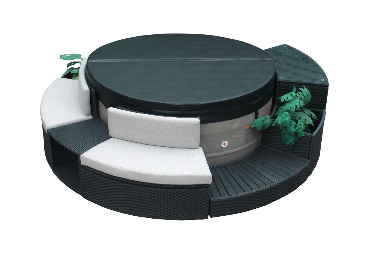 5 Piece Surround Furniture For Circular Hot Tubs Suitable 72 84 Spa Not Included