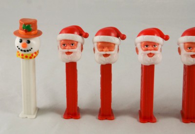 Lot of 9 Vintage Pez Dispensers Holidays 6 Santas Witch Pumpkin