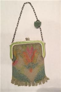Download WHITING & DAVIS Vintage Mesh Maille w/ Enamel Frame Bag Purse "NEW" w/ orig. tag | eBay