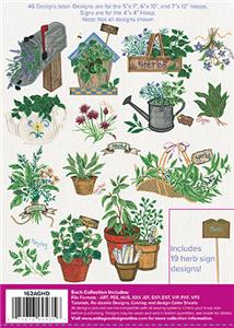 Herb Garden Anita Goodesign Embroidery Machine Design CD NEW 162AGHD