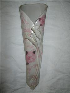 Retired Hilborn Signed Wall Pocket Vase Canada Hand Painted