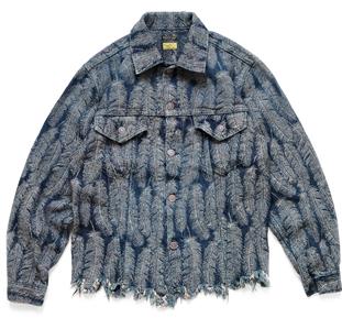 KAPITAL feather denim jacket キナリ XXL 5 KAPITAL 12oz feather denim 3rd Jacket kimono brand new made in