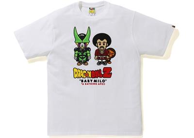 BAPE X DRAGON BALL Z BABY MILO MR SATAN & CELL TEE white a bathing