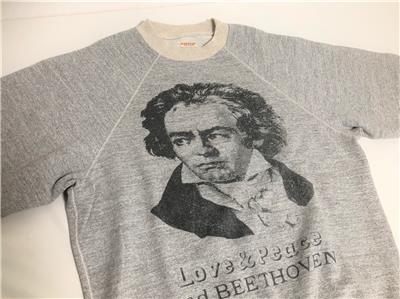 KAPITAL Beethoven love & peace raglan sleeve sweatshirt gray