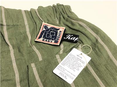 KAPITAL linen stripe easy beach go pants brand new made in Japan
