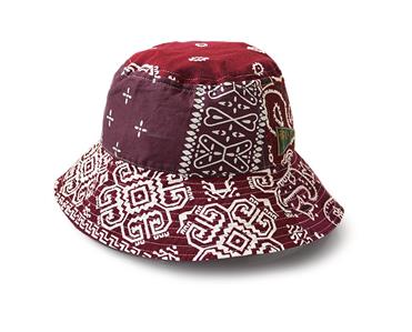 帽子 KAPITAL BANDANA PATCHWORK BUCKET HAT Kapital Bandana Patchwork Butch Hat, Black – Glasswing