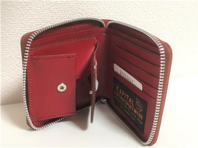 Kapital skeleton bone hand zip leather wallet red brand new Kapital skeleton bone hand zip leather wallet red brand new