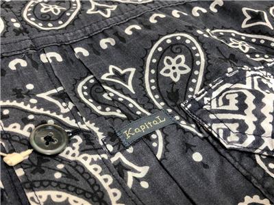 Kapital バンダナ　ブラック 新品未使用◎kapital バンダナ YOBAI ブラック系01 - メルカリ
