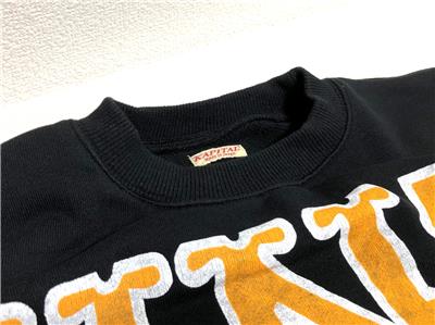 KAPITAL big kountry college sweatshirt wide laundry new black | eBay