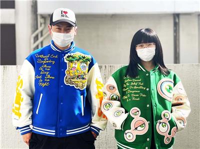 SAINT Mxxxxxx Michael Takashi Murakami Varsity Jacket