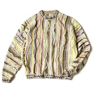 KAPITAL 7G knit Gaudy crew sweater yellow brand new | eBay