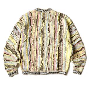 KAPITAL 7G knit Gaudy crew sweater yellow brand new | eBay
