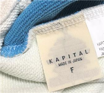 KAPITAL BONE 2tone remake big sweatshirt sax blue brand new