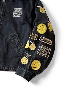 Kapital 14oz BLKxBLK Denim T-Back Drizzler JKT(ANARCHY