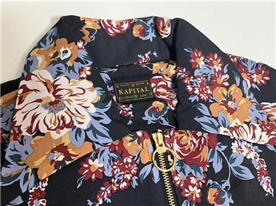 KAPITAL Silk rayon virgin Mary open collar shirt black new | eBay