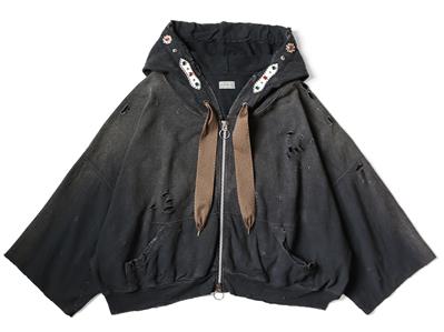 KAPITAL Thriller Damaged Devil Hood Blouson Studs Remake hoodie