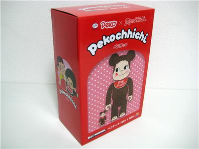 Medicom BE@RBRICK Peko Chan Monchhichi Pekochhichi 400/% /& 100/% Fujiya Pekochichi