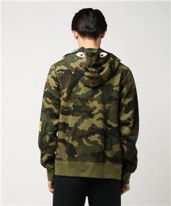 専門店では A BATHING APE WOODLAND CAMO SHARK FULL ZIP HOODIE green 18ss トップス