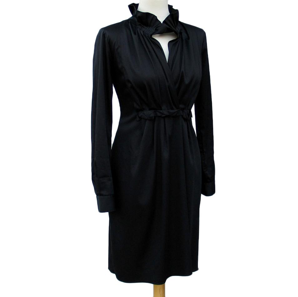 Elie Tahari • Black Stretch Sateen KLOE Dress • NWT • Size 10 US / 14 ...