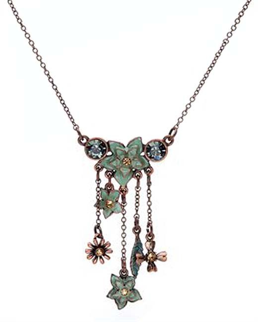 PILGRIM Danish Design • Aqua & Topaz Swarovski Crystal Enamel Necklace