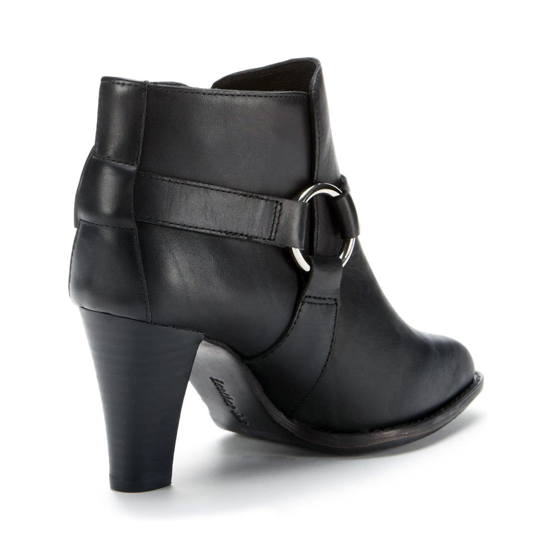 NEW F-Troupe & Son London Black Leather Bow Ring Ankle Boot Bootie 39 ...