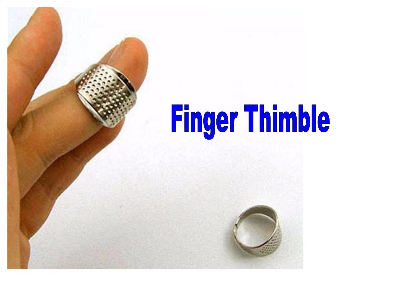4Pcs Silicone Thimble Finger Picks Protector DIY Sewing Needlework Accessories