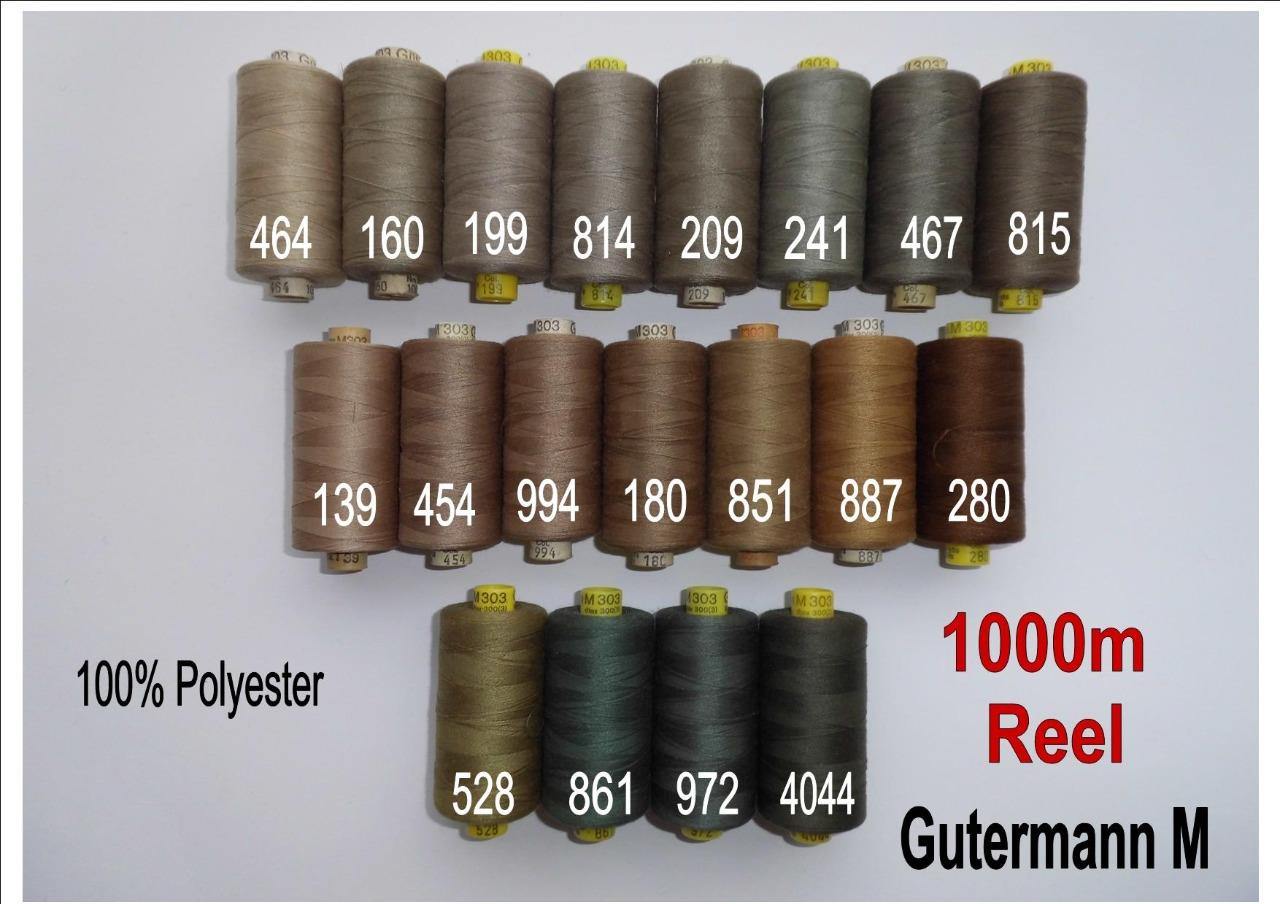 Gutermann Sew-All 100% Polyester Thread Chart