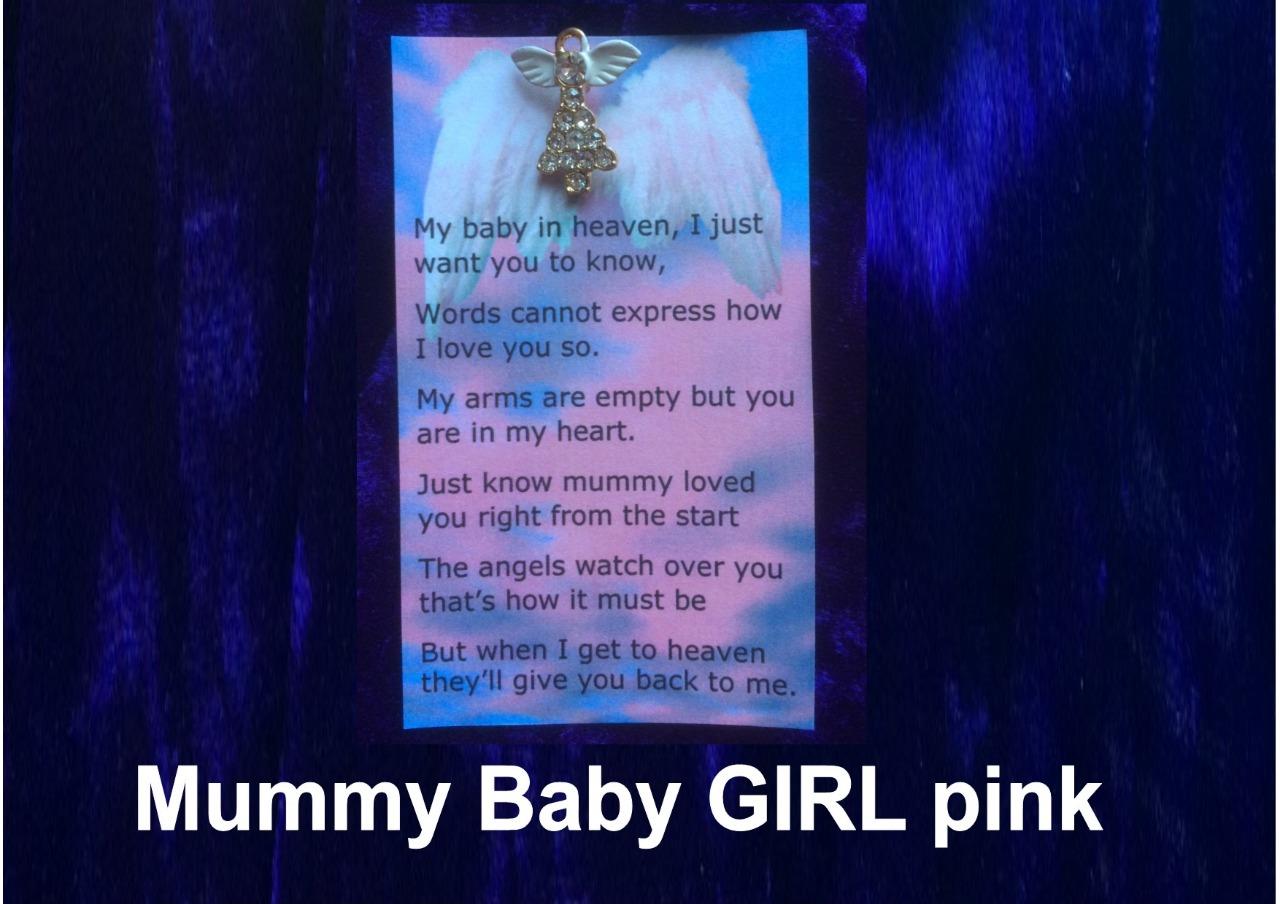 Angel Pin Poem Mummy To Baby Boy Girl In Heaven Born Sleeping Memorial Gift Ebay