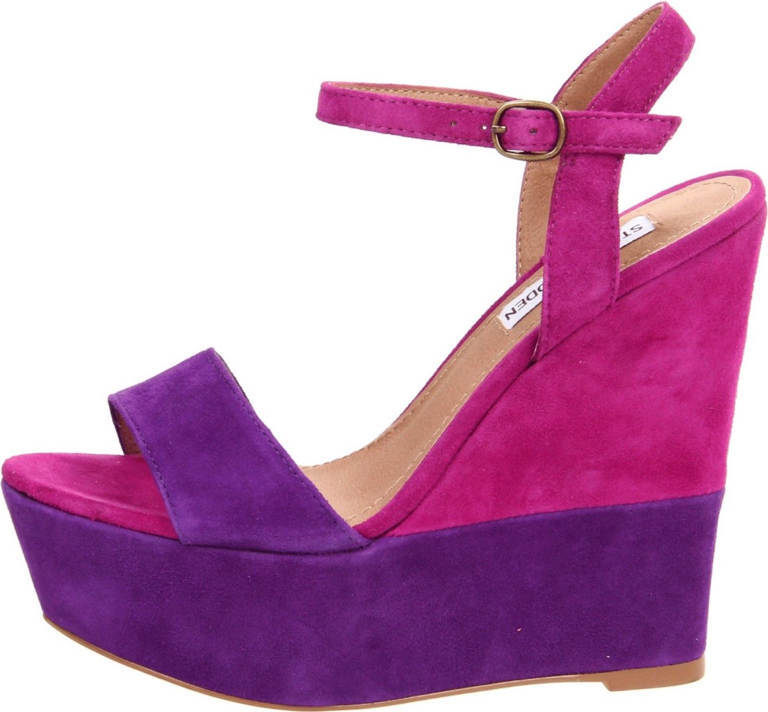 Women's Shoes Steve Madden WIMZIKUL Platform Wedge Sandals Heels Purple ...