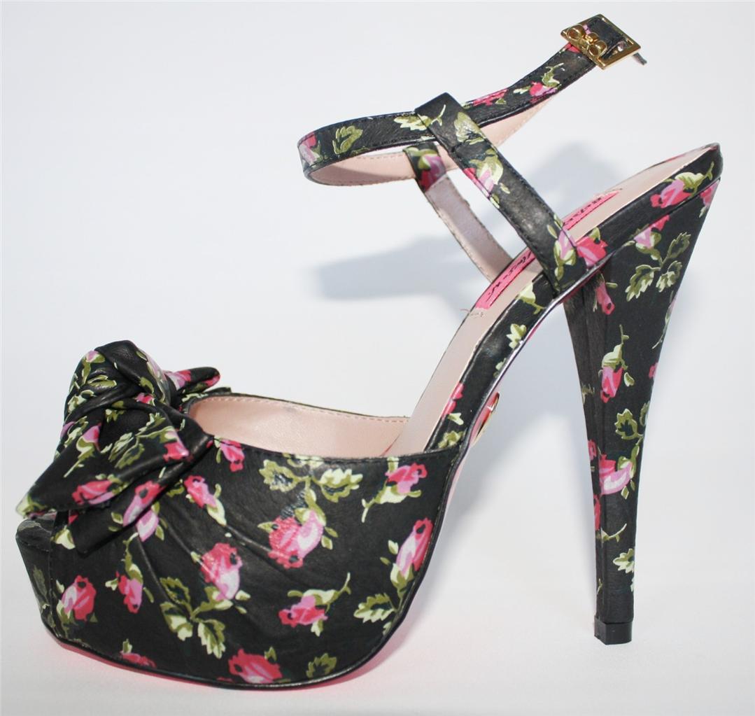 Womens Shoes Betsey Johnson HAYLIE - F Platform Sandal Heels Black ...