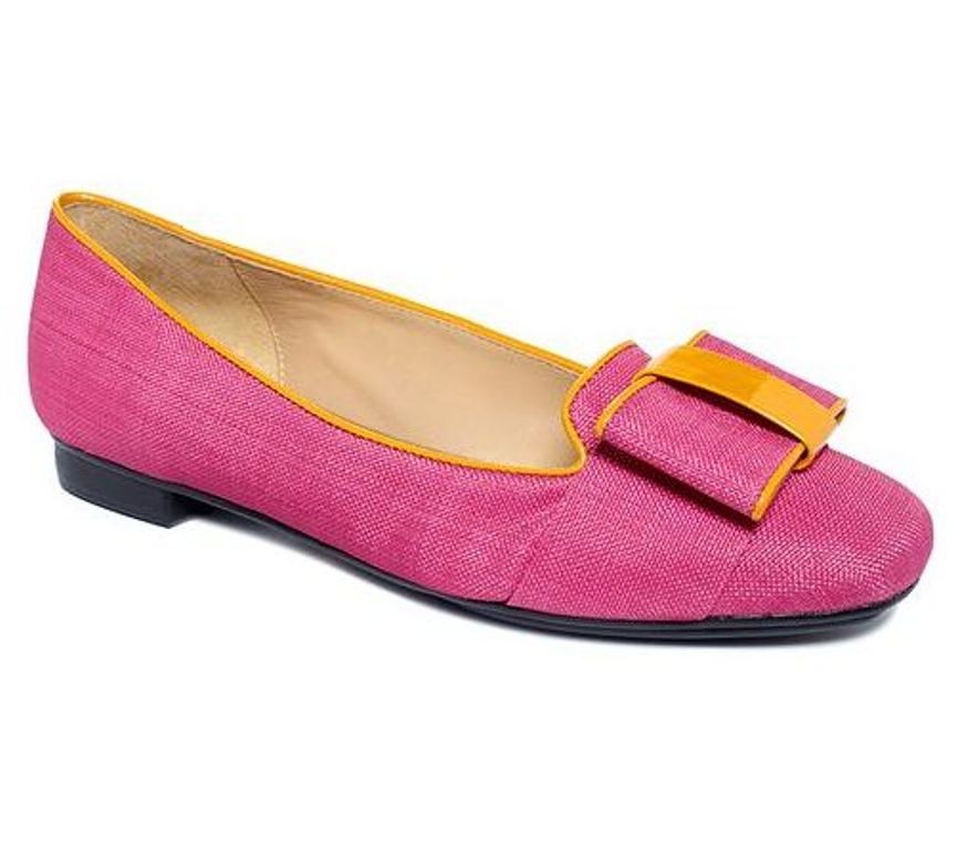 Womens Shoes Isaac Mizrahi Katharine 3 Flats Loafers Pink Multi Bow | eBay