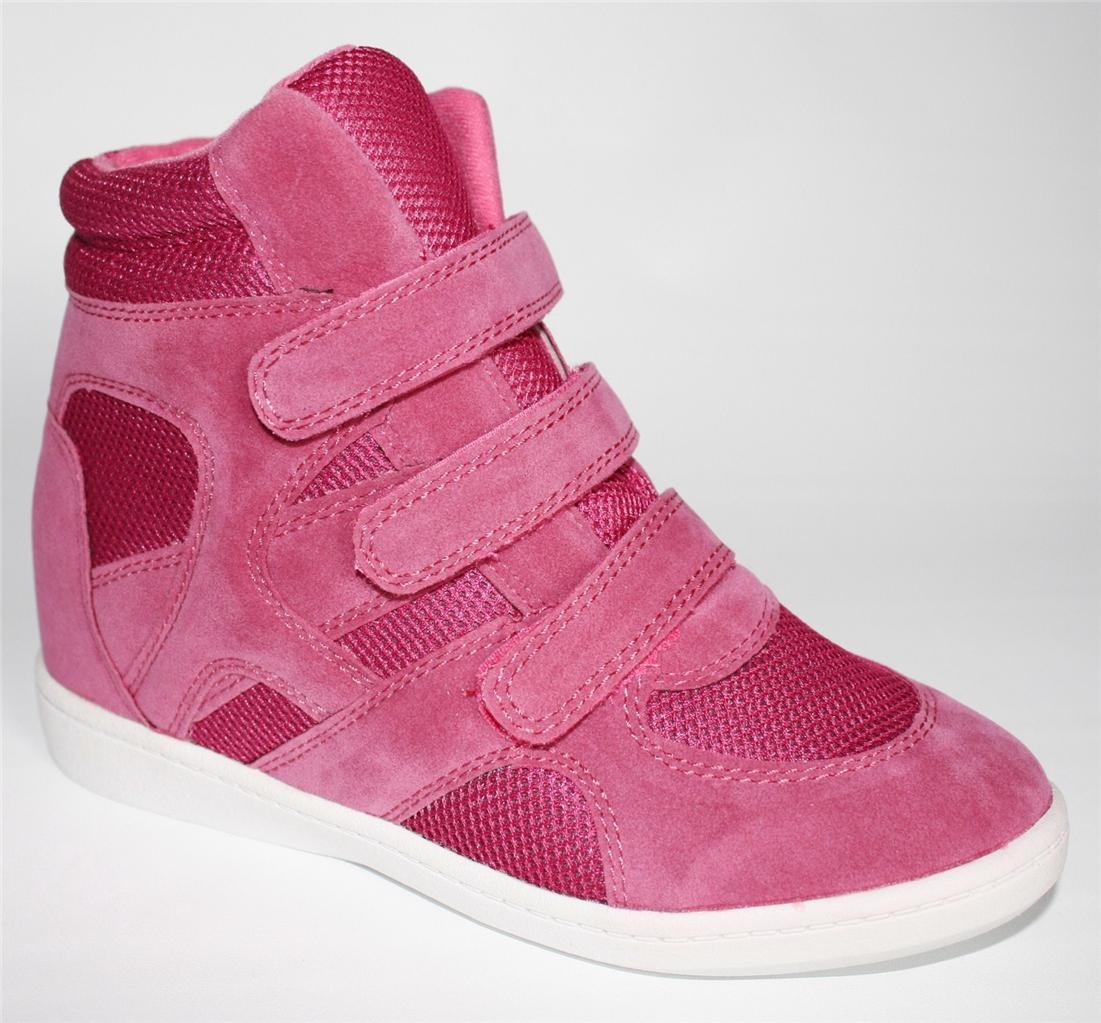 Womens Shoes Rampage Huggstable Wedge High Top Sneaker Pink | eBay