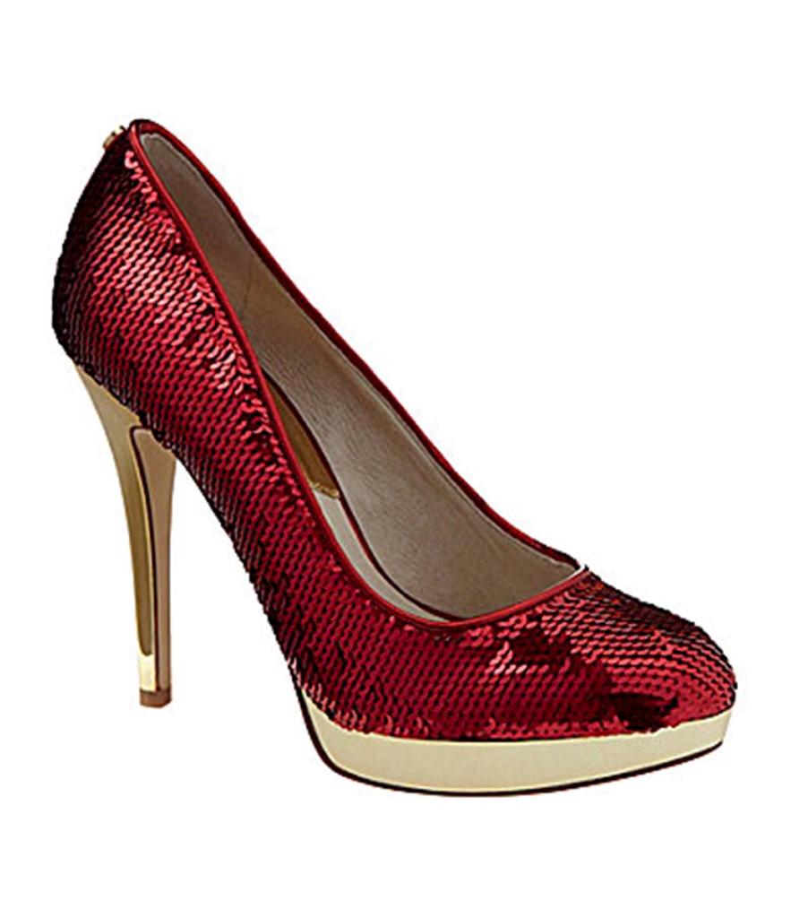 Womens Shoes Michael Kors YORK PUMP Platform Heels Party Dress Pump Red ...