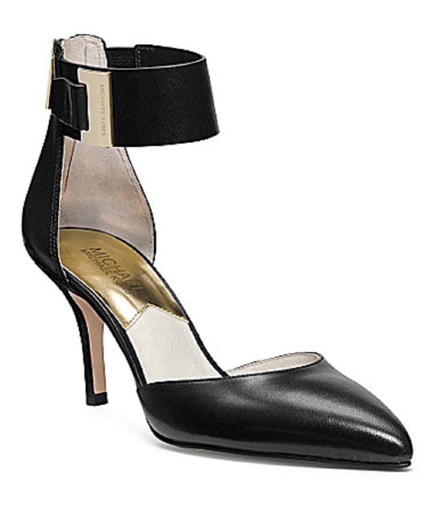 Women's Shoes Michael Kors GUILIANA MID ANKLE STRAP Pumps Heels Black ...