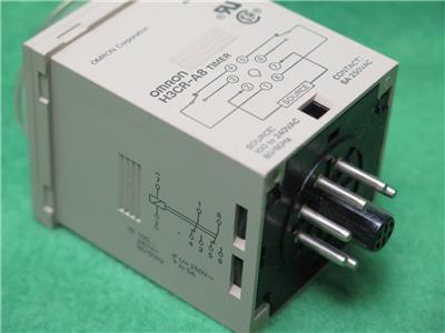 OMRON H3CR-A8 TIMER RELAY 0.3-3 HOUR 100-240VAC MULTI-FUNCTIONAL 8 PIN