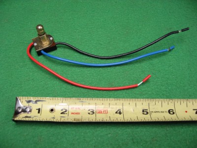 10 BRASS ROTARY KNOB LAMP LIGHT SWITCH 6A125VAC 3A250VAC 3A125VL 3-WIRE M10