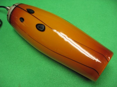 D JUAN LIGHTING P1020628 ORANGE BLACK GLASS 1-LIGHT MINI ...