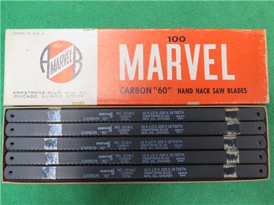 40 Armstrong Marvel Hack Saw Blade 10 18 Tooth Metal Hacksaw Carbon Usa Made Ebay