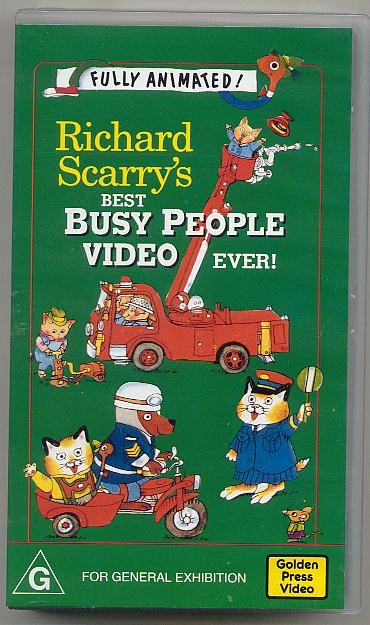 Richard Scarry Best Busy People Video Ever Animated VHS Video | eBay