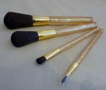 1x Estee Lauder 4 Piece Golden Makeup Brush Set Brand New Sealed