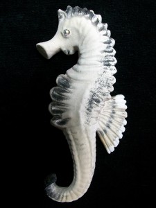 VINTAGE 1950s SEAHORSE FISH MERMAIDS CHALKWARE PLASTER BATH WALL on ...