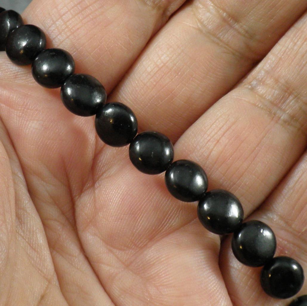 Natural Jet Lignite Gemstone Loose Beads 8mm Flat Round Coin M&M Disk ...